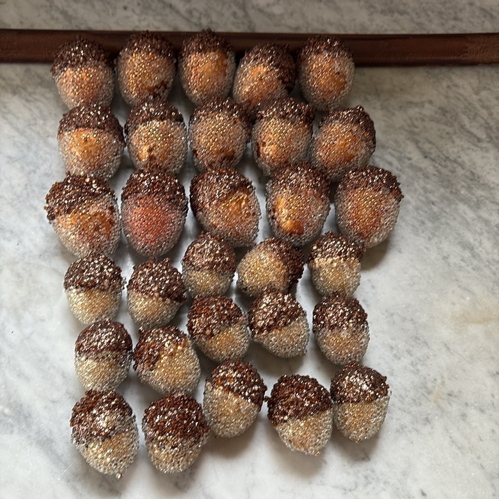 BUNDLE Decorative Fall Filler Autumnal Beaded & Velvet Pumpkins, Gourds, Acorns - Picture 12 of 15